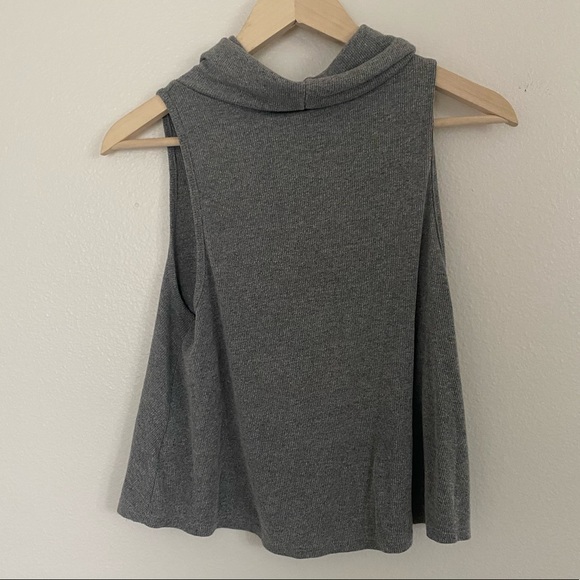 Urban Outfitters • Gray Ribbed Cowl Neck Tank Top - Picture 6 of 6